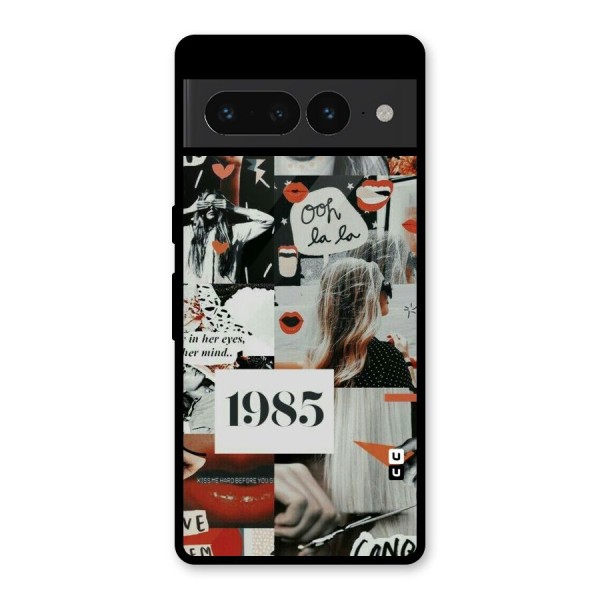 Retro Pattern Glass Back Case for Google Pixel 7 Pro