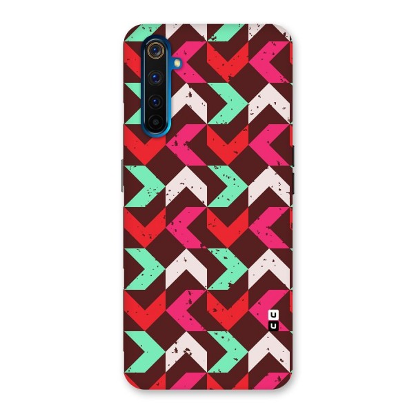 Retro Red Pink Pattern Back Case for Realme 6 Pro