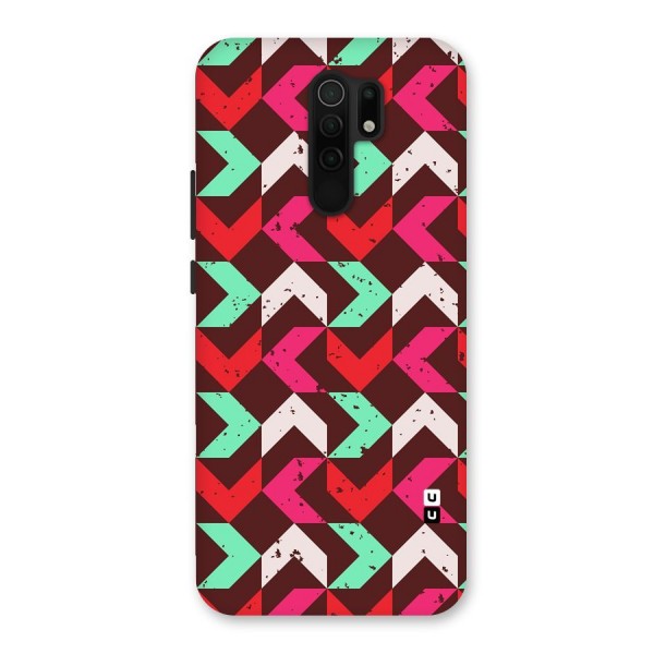 Retro Red Pink Pattern Back Case for Redmi 9 Prime