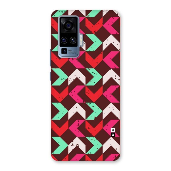 Retro Red Pink Pattern Back Case for Vivo X50 Pro