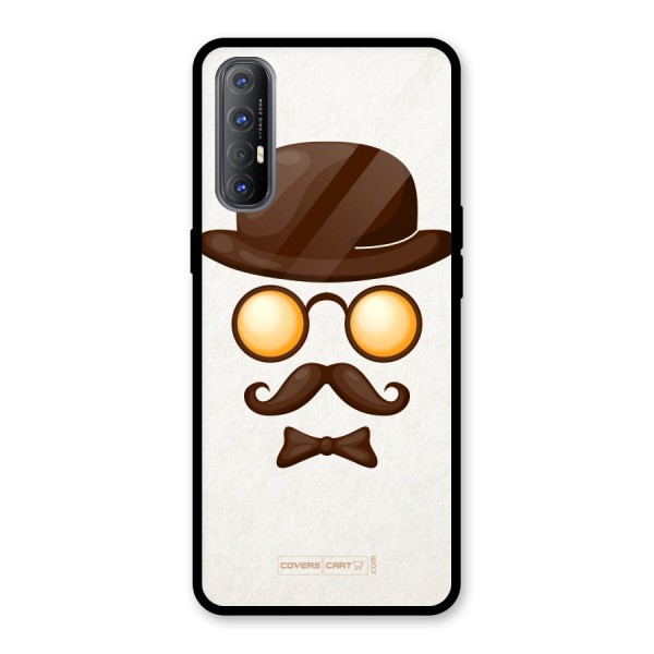 Retro Style Glass Back Case for Oppo Reno3 Pro