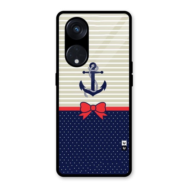 Ribbon Anchor Glass Back Case for Reno8 T 5G