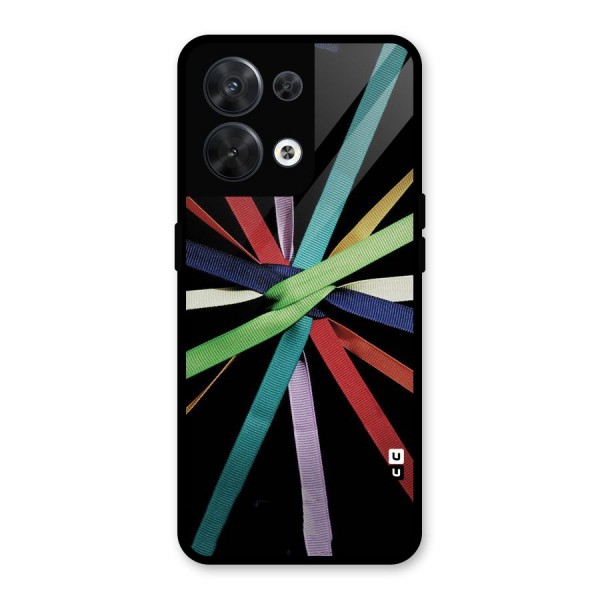 Ribbon Design Glass Back Case for Oppo Reno8 5G