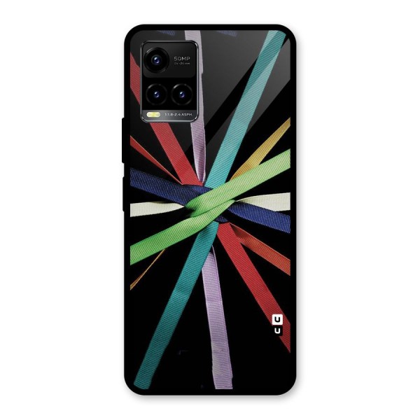 Ribbon Design Glass Back Case for Vivo Y21 2021