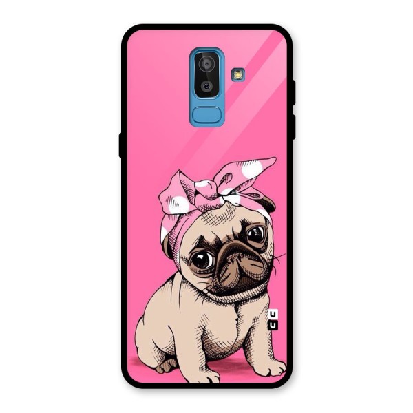 Ribbon Doggo Glass Back Case for Galaxy J8