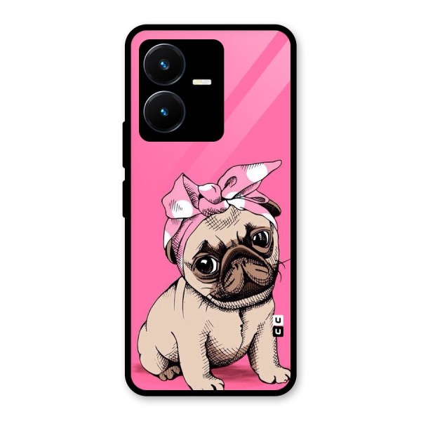 Ribbon Doggo Glass Back Case for Vivo Y22