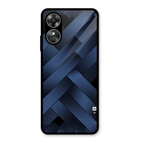 Ribbon Stripes Glass Back Case for Oppo A17