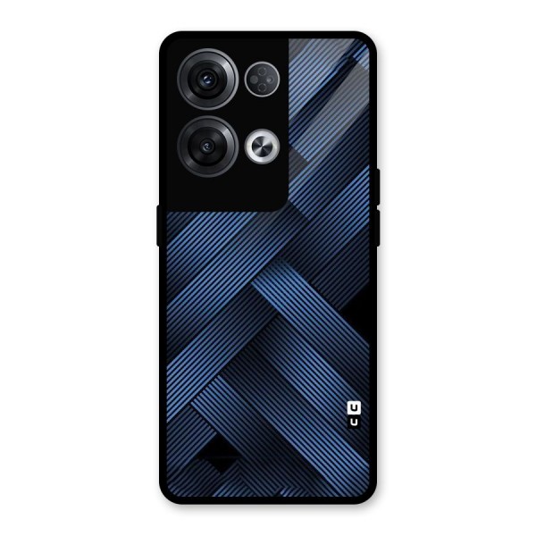 Ribbon Stripes Glass Back Case for Oppo Reno8 Pro 5G