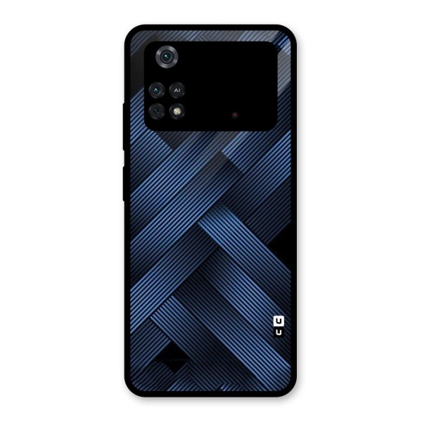 Ribbon Stripes Glass Back Case for Poco M4 Pro 4G