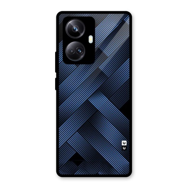 Ribbon Stripes Glass Back Case for Realme 10 Pro Plus