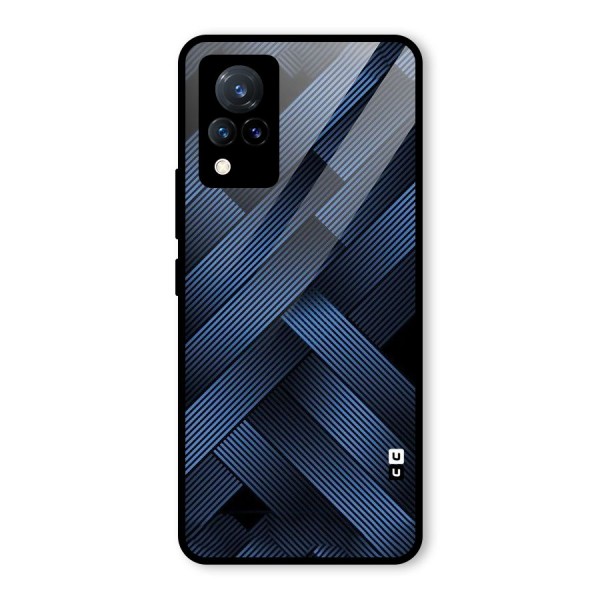 Ribbon Stripes Glass Back Case for Vivo V21 5G