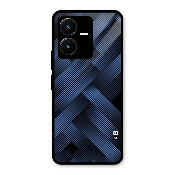 Ribbon Stripes Glass Back Case for Vivo Y22