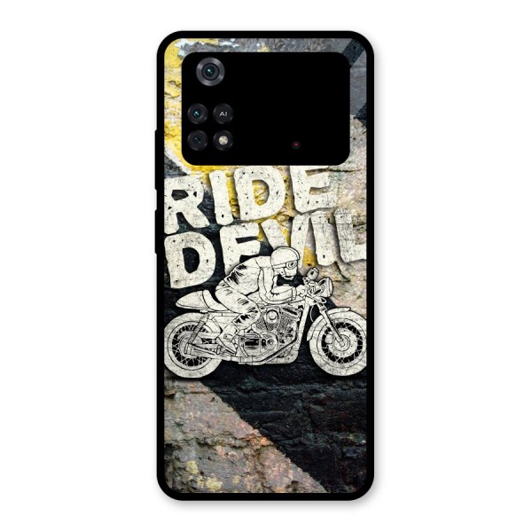 Ride Devil Glass Back Case for Poco M4 Pro 4G