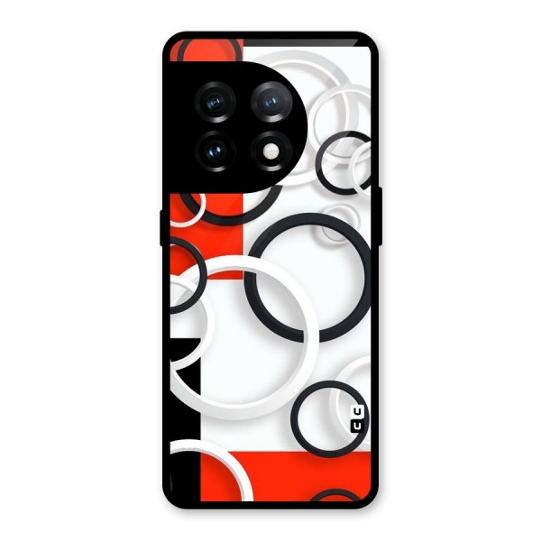 Rings Abstract Glass Back Case for OnePlus 11