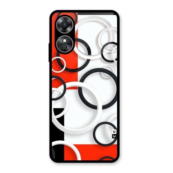 Rings Abstract Glass Back Case for Oppo A17