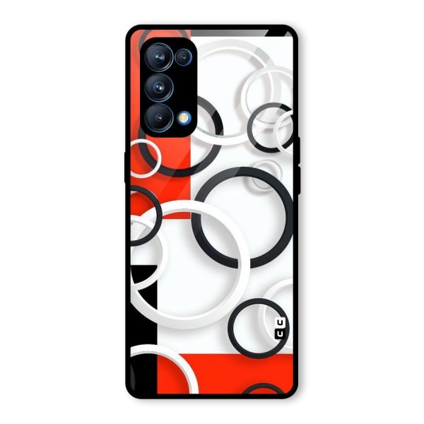 Rings Abstract Glass Back Case for Oppo Reno5 Pro 5G