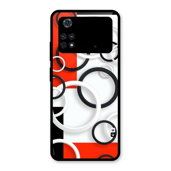 Rings Abstract Glass Back Case for Poco M4 Pro 4G