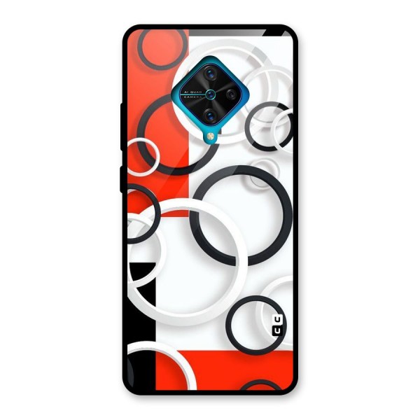 Rings Abstract Glass Back Case for Vivo S1 Pro