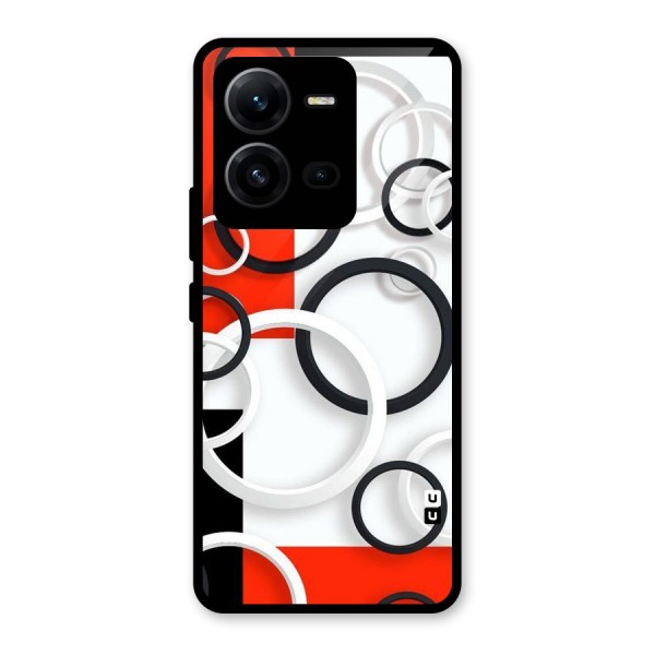 Rings Abstract Glass Back Case for Vivo V25