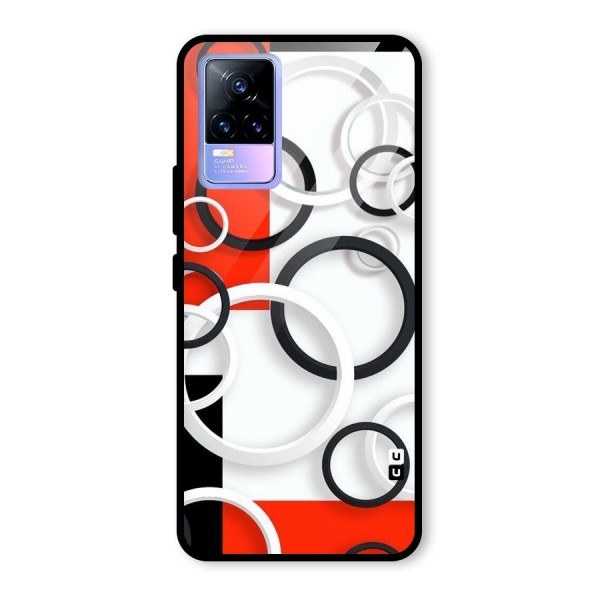 Rings Abstract Glass Back Case for Vivo Y73