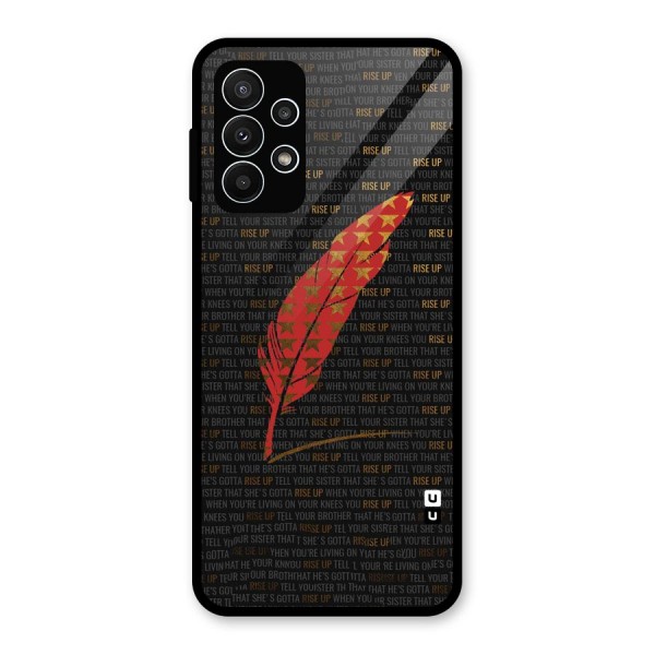 Rise Up Feather Glass Back Case for Galaxy A23