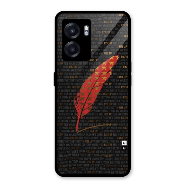 Rise Up Feather Glass Back Case for Oppo K10 (5G)