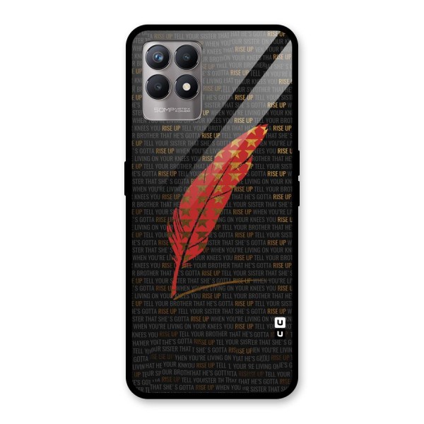 Rise Up Feather Glass Back Case for Realme 8i