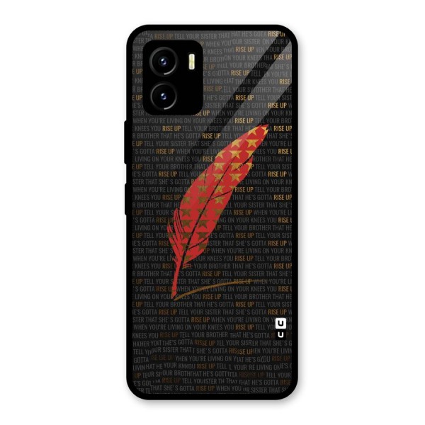 Rise Up Feather Glass Back Case for Vivo Y15s