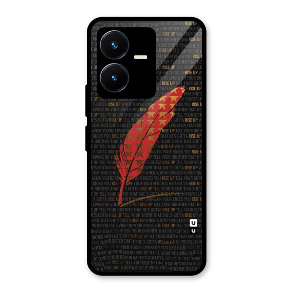 Rise Up Feather Glass Back Case for Vivo Y22