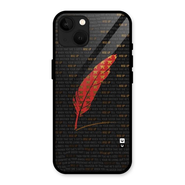 Rise Up Feather Glass Back Case for iPhone 13