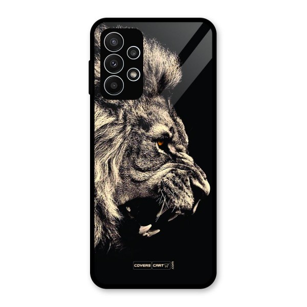 Roaring Lion Glass Back Case for Galaxy A23