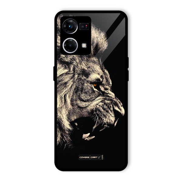 Roaring Lion Glass Back Case for Oppo F21s Pro 4G