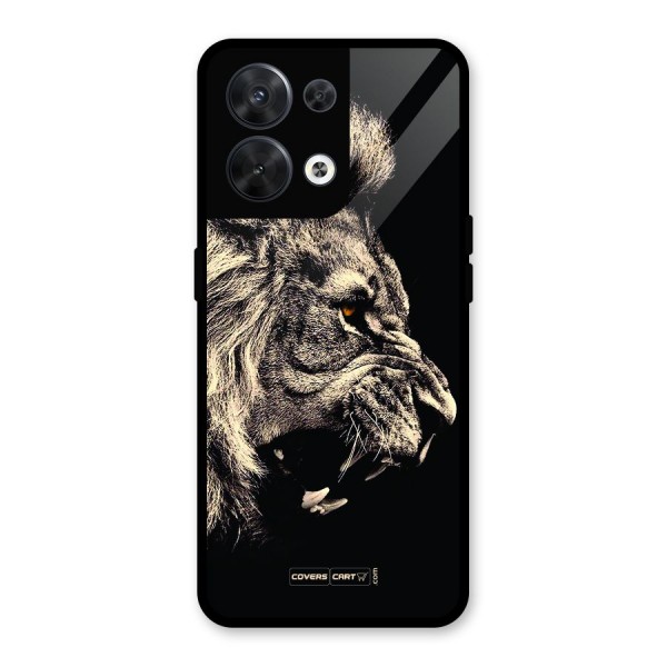 Roaring Lion Glass Back Case for Oppo Reno8 5G