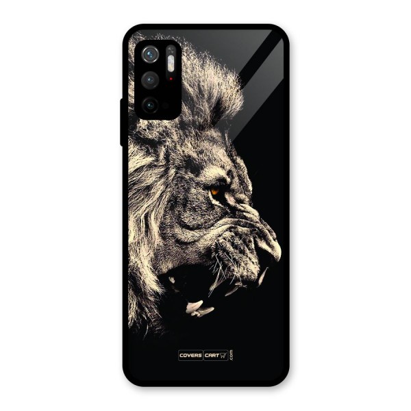 Roaring Lion Glass Back Case for Poco M3 Pro 5G