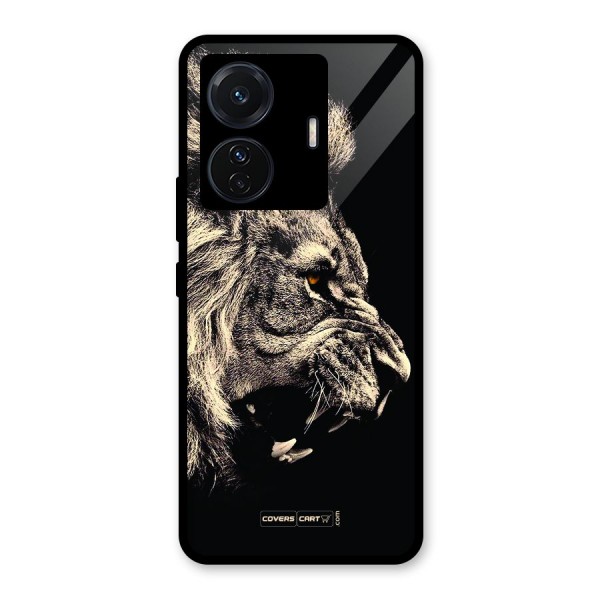 Roaring Lion Glass Back Case for Vivo T1 Pro