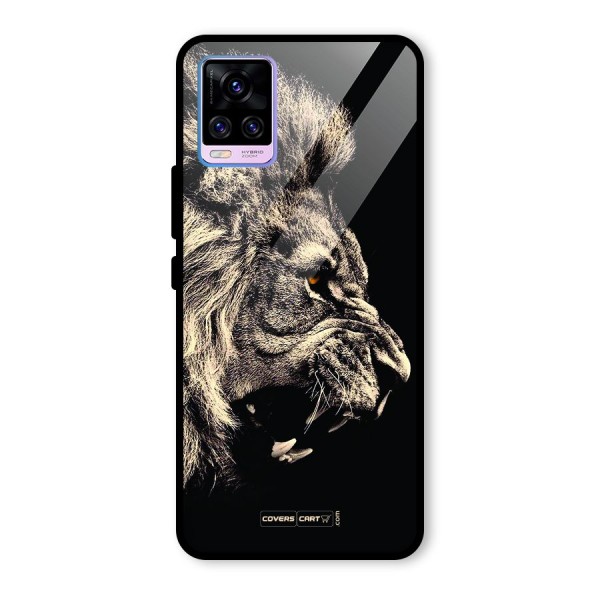 Roaring Lion Glass Back Case for Vivo V20 Pro