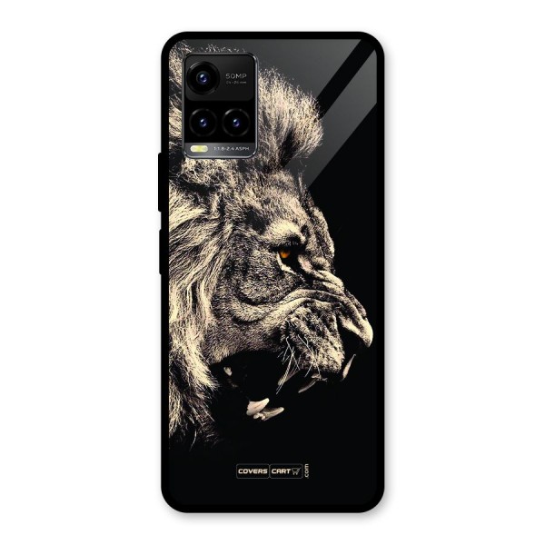 Roaring Lion Glass Back Case for Vivo Y21 2021