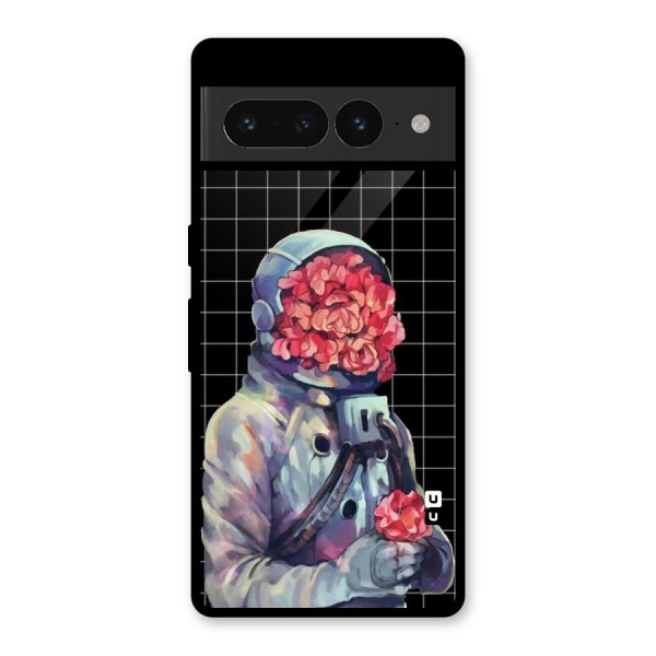 Robot Rose Glass Back Case for Google Pixel 7 Pro