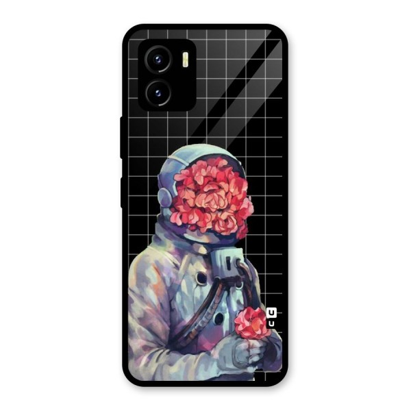 Robot Rose Glass Back Case for Vivo Y15s