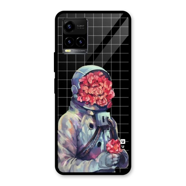 Robot Rose Glass Back Case for Vivo Y21A