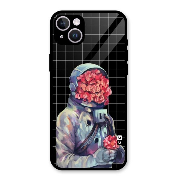 Robot Rose Glass Back Case for iPhone 14 Plus