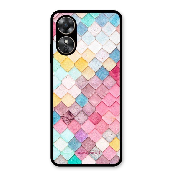 Rocks Pattern Design Glass Back Case for Oppo A17