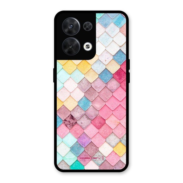 Rocks Pattern Design Glass Back Case for Oppo Reno8 5G