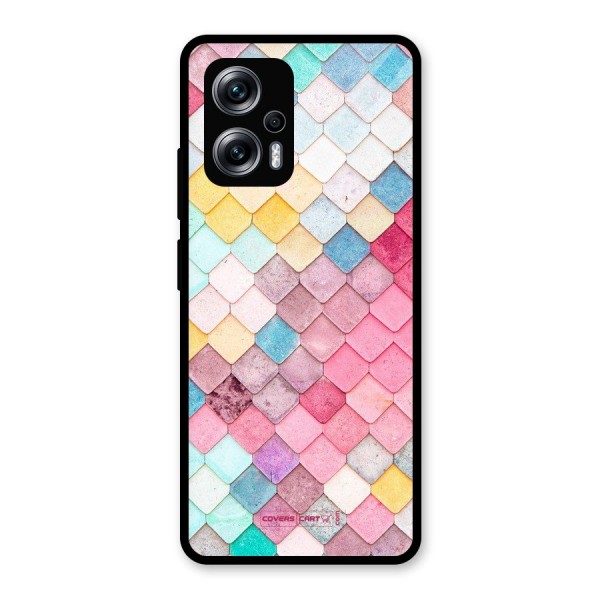 Rocks Pattern Design Glass Back Case for Redmi K50i