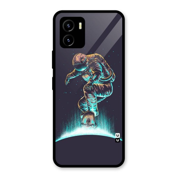 Rolling Spaceman Glass Back Case for Vivo Y15s