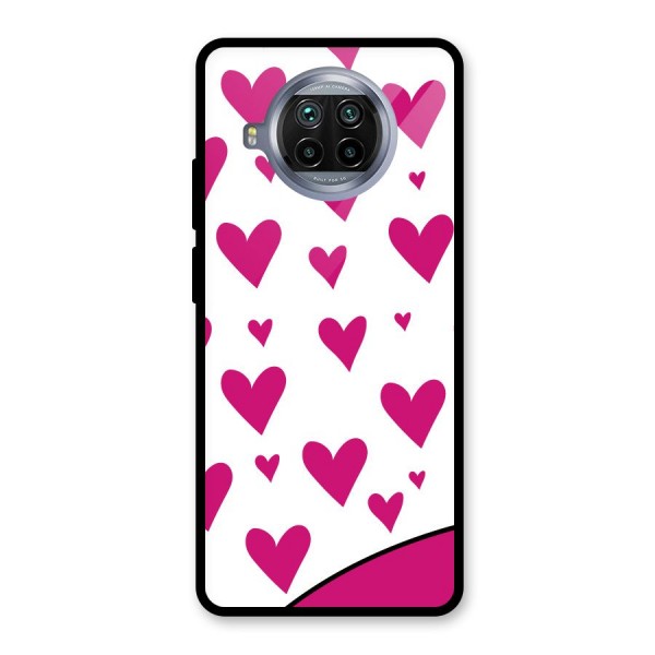 Romantic Couples with Hearts Glass Back Case for Mi 10i