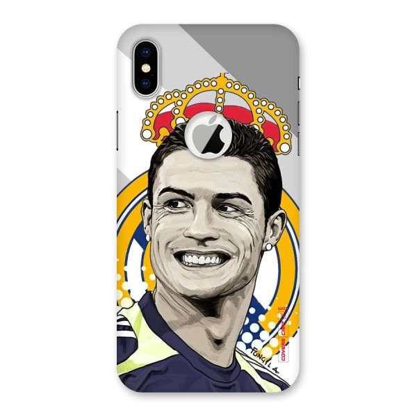 Ronaldo Madrid King Back Case for iPhone XS Logo Cut