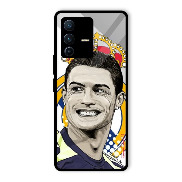 Ronaldo Madrid King Glass Back Case for Vivo V23 Pro