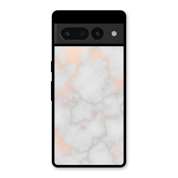 RoseGold Marble Glass Back Case for Google Pixel 7 Pro