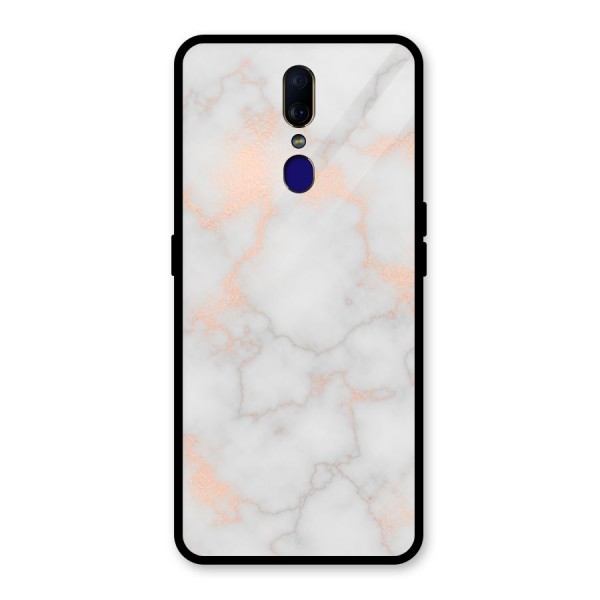 RoseGold Marble Glass Back Case for Oppo F11